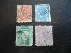 Stamps - New South Wales - Scott# 61-63, 66 - Used Part Set of 4 Stamps