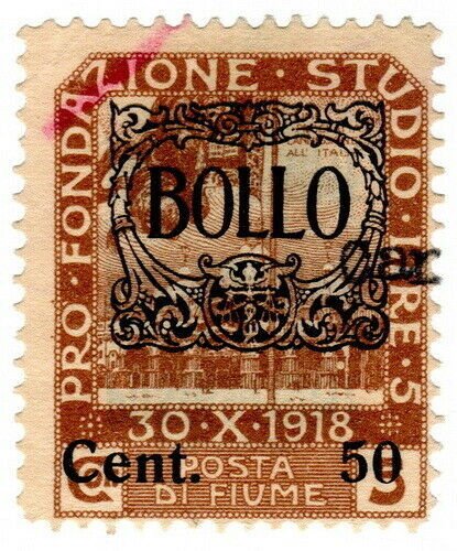 (I.B) Italy Revenue : Fiume Duty 50c on 5c OP