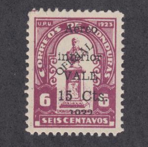 Honduras San 117, Mi 320 III, Sc C74v MLH. 1932 15c on 6c large letters, VF Cert