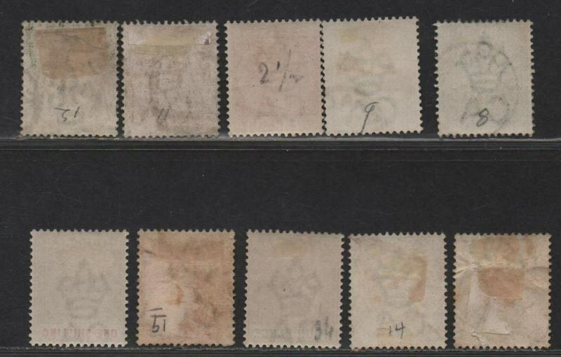 $Gibraltar Sc#8//21 used/mint, F-VF, part set, 10, 17, 21 mint, Cv. $192.10