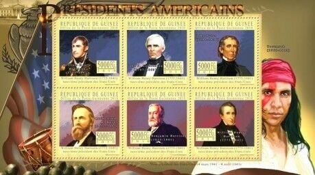 Guinea - US Presidents - 6 Stamp  Sheet 7B-1438