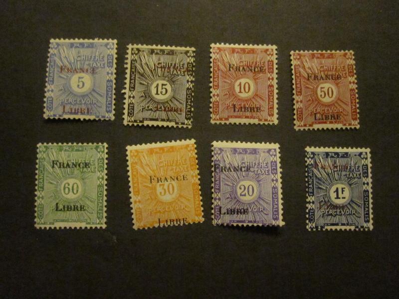 Somali Coast #J1-8 Mint Hinged - WDWPhilatelic 