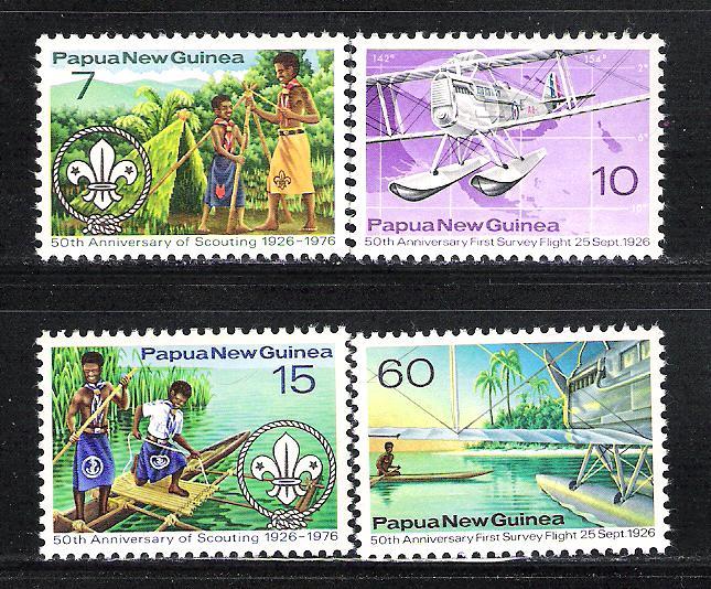 Papua New Guinea 437-40 MNH 50th anni Boy Scouts, Papua New 