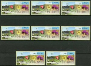 ISRAEL 2013  ENDANGERED  FLOWERS SIMA SET OF 8 LABELS #010 JERUSALEM   MINT NH