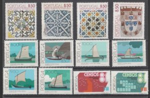 Portugal 1981 6 MNH* set / tiles / river boat / 19904 census-