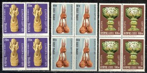 Cyprus Sc# 445-447 MNH block/4 1976 Europa