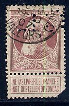 Belgium Scott # 88, used, perfin CL