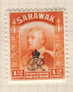 SARAWAK; 1947 early C. Brooke Crown Colony issue fine Mint hinged 12c. value