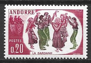 COLLECTION LOT 7133 FRENCH ANDORRA #155 MNH 1963