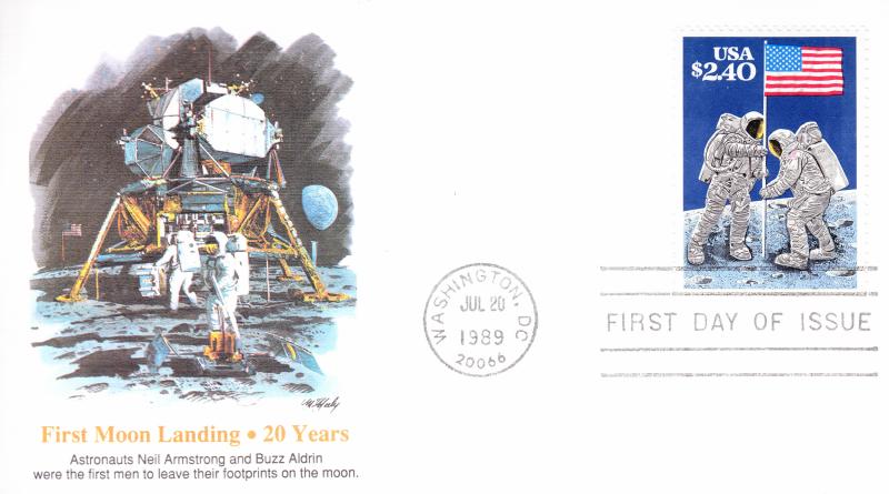 Space Apollo Moon Landing High Face Value Stamps on First Day Covers