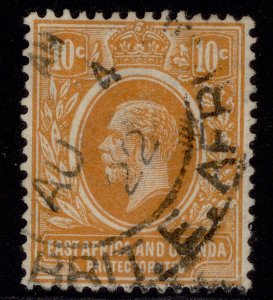 EAST AFRICA and UGANDA GV SG68, 10c orange, FINE USED.