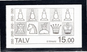 FAROE ISLANDS SC# 94a (HA2 FACIT) SLOT MACHINE BKLT VF/MNH