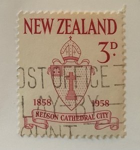 New Zealand 1958 - Scott 322 used - Nelson Diocese Seal