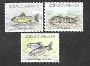 Luxembourg 981-983 Mint NH Fish