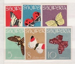 ALBANIA Sc 691-6 NH ISSUE OF 1963 - BUTTERFLIES 