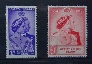 Gilbert & Ellice Islands 1949 Silver Wedding set MNH