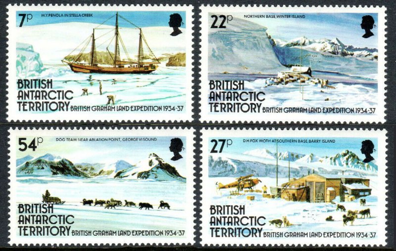 British Antarctic Territory 121-124, MNH. British-Graham Land Expedition, 1985