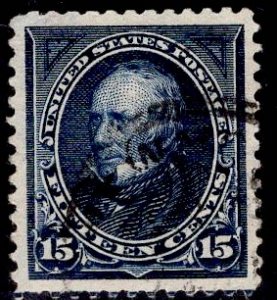 US Stamp #259 15c Dark Blue Clay USED SCV $65.00