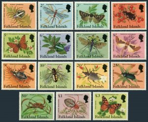 FALKLAND ISLANDS 1984 Insects & Flowers (15v Cpt) MNH CV$25