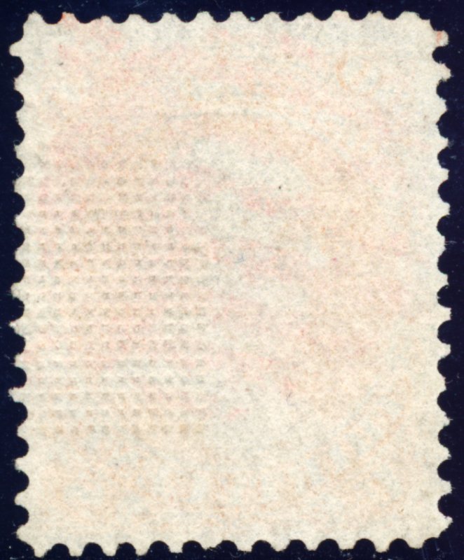 US 100 30c 1868 Benjamin Franklin red grid cancel PSAG grade 80