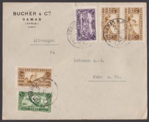 SYRIA - 1934 ENVELOPE TO GERMANY WITH STAMPS