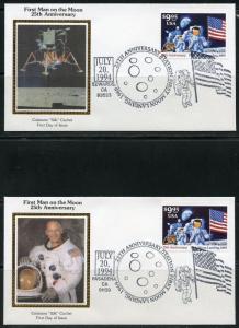 UNITED STATES COLORANO 1994 25th MOON LANDING SET OF 11 $9.95  FIRST DAY COVERS
