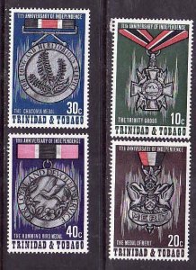 Trinidad & Tobago-Sc#235-8-unused NH set-Military-Medals-1973-