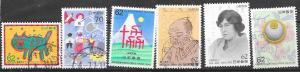 Japan #2144-2149  Variety,Painting to Flower (U) CV $1.80