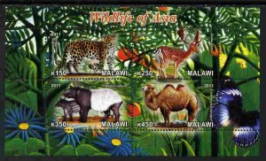 MALAWI - 2011 - Wildlife of Asia #2 - Perf 4v Sheet - MNH-Private Issue