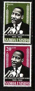 Samoa-Sc#298-9- id9- unused NH set-Martin Luther King-1968-
