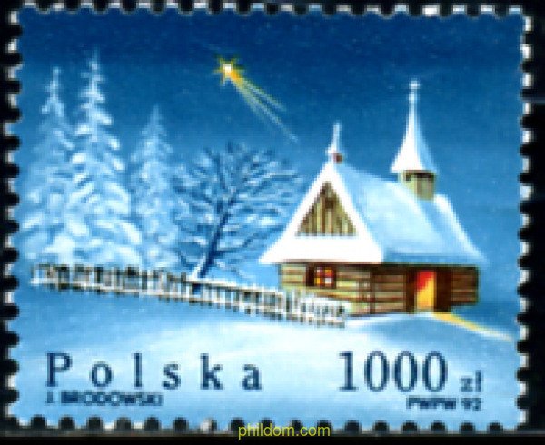 168888 MNH POLONIA 1992 NAVIDAD