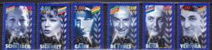 France 1998 Semi-Postals (6) Actors of the French Cinema Complete VF/NH(**)