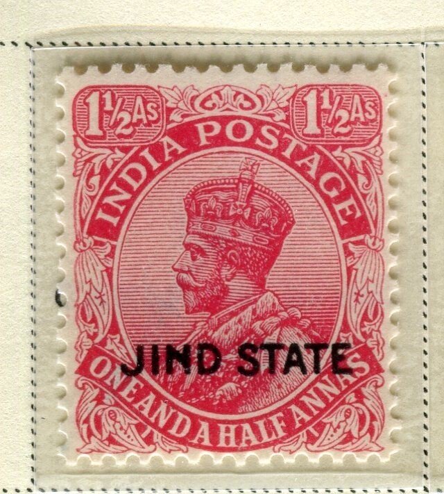 INDIA; JIND STATE 1927-30 early GV issue MINT MNH UNMOUNTED 1.5a. value