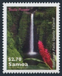 Samoa 1154,1155 sheet, MNH. Sopoaga Falls & Teuila Flower, 2013.