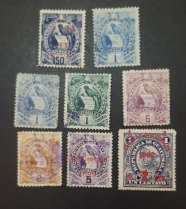 GUATEMALA 6 on 150 Overprint Stamp Lot Used and Unused Mint MH T242