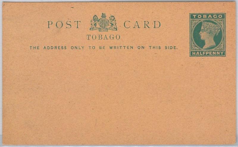 TOBAGO -  POSTAL STATIONERY CARD: Higgings & Gage # 5 DARK GREEN SHADE