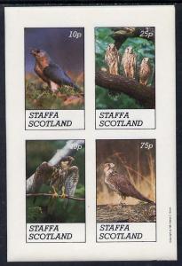 Staffa 1981 Birds of Prey #02 imperf  set of 4 values (10...