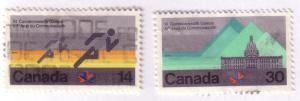 760-761 Canada Commonwealth Games, used cv $0.90