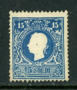 Austria 1858 LomabardyVenetia 15 Scoldi Type 2 Perf 14½ Mint P106