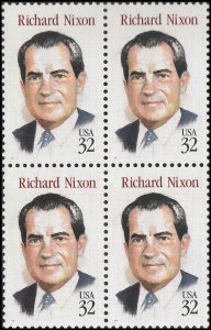 US 2955 Richard Nixon 32c block 4 MNH 1995