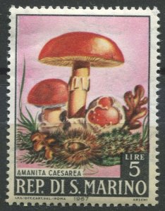 San Marino Sc#665 MNH, 5L multi, Mushrooms (1967) (1967)