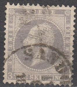 Norway #3 VF Used CV $120.00 (A16087)