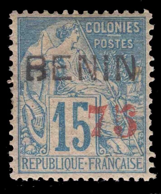 MOMEN: FRENCH BENIN SC #18 1892 MINT OG H SIGNED BRUN & SCHELLER VF LOT #66010