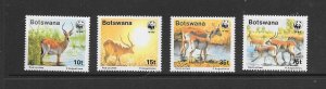 BOTSWANA #432-5  RED LECHWE  WWF   MNH