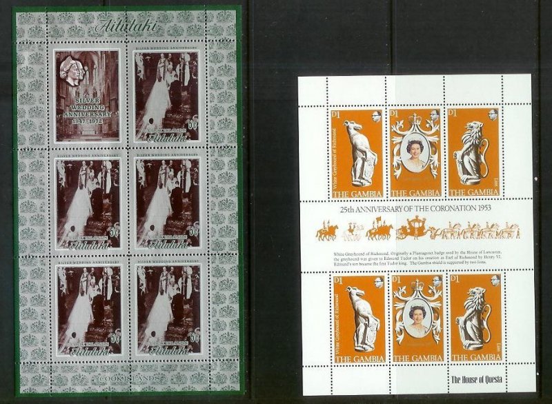 WORLDWIDE (190) Souvenir Sheets & Mini-Sheets ALL Mint Never Hinged