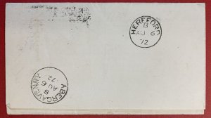 Great Britain, Scott #58, plate #3 on 1872 Cover, with Letter, 4 Postal Markings