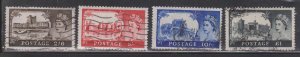 GREAT BRITAIN Scott # 371-4 Used - QEII Castle Types