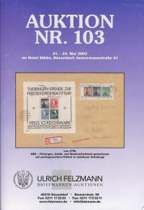 Felzmann: Sale # 103  -  Auktion Nr. 103, Ulrich Felzann ...