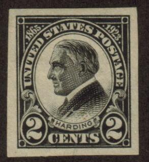 611 2c Harding Imperf VF NH,  LOWEST PRICE, SEE OUR OTHER...