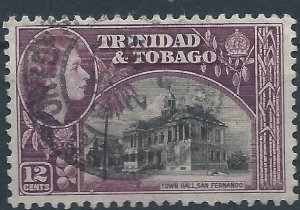 Trinidad & Tobago 1953 - 12c Elizabeth II - SG274 used